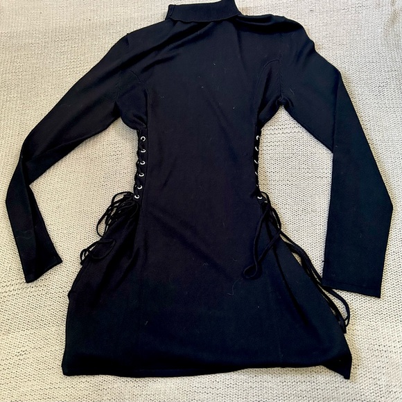 Dark Academia Long Sleeve Goth Mini Dress - Picture 10 of 16